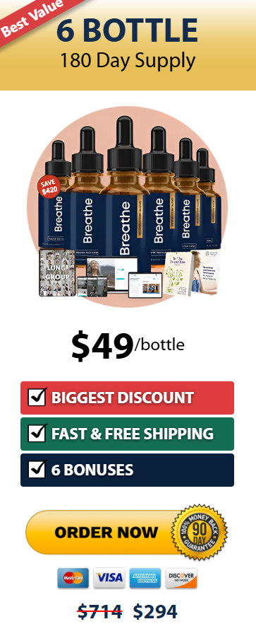 Breathe Drops pricing packages with money-back guarantee and discount options I