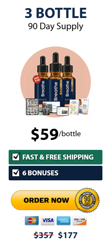 Breathe Drops pricing packages with money-back guarantee and discount options